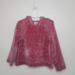 Girls Lucky Penny Hooded Chenille Sweater Sz 4